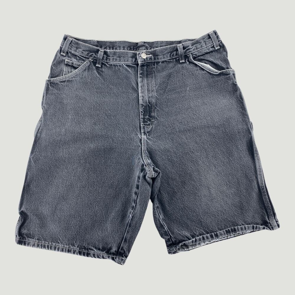 Vintage Dickies Black Denim Carpenter Shorts - Size 40 - Workwear Baggy